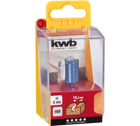 Фреза пазовая (16 мм; S 8 мм; HM) KWB 7549-20
