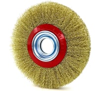 Щетка дисковая 175x30x32 мм, +адаптеры, ворс гофрированная латунированная сталь 0.30 мм 13-069 EuroBrush EB-LBS4