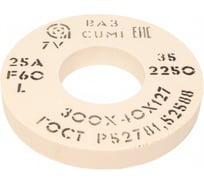 Круг шлифовальный 1 (300х40х127 мм; 25 А; 25СМ; F60 K/L) Волжский абразивный завод 002254