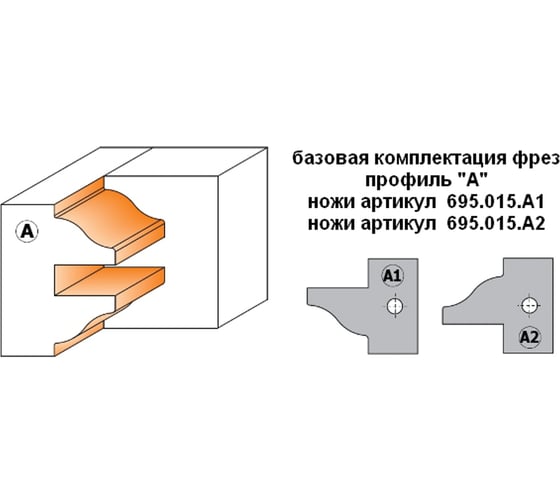 Комплект насадных фрез со сменными ножами (160x48 мм; 40 мм; 3 фрезы) CMT 694.015.40