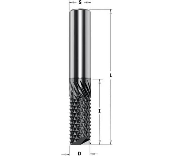 Фреза монолитная для композитных материалов 12x25x75 мм, RH CMT 151.120.25E