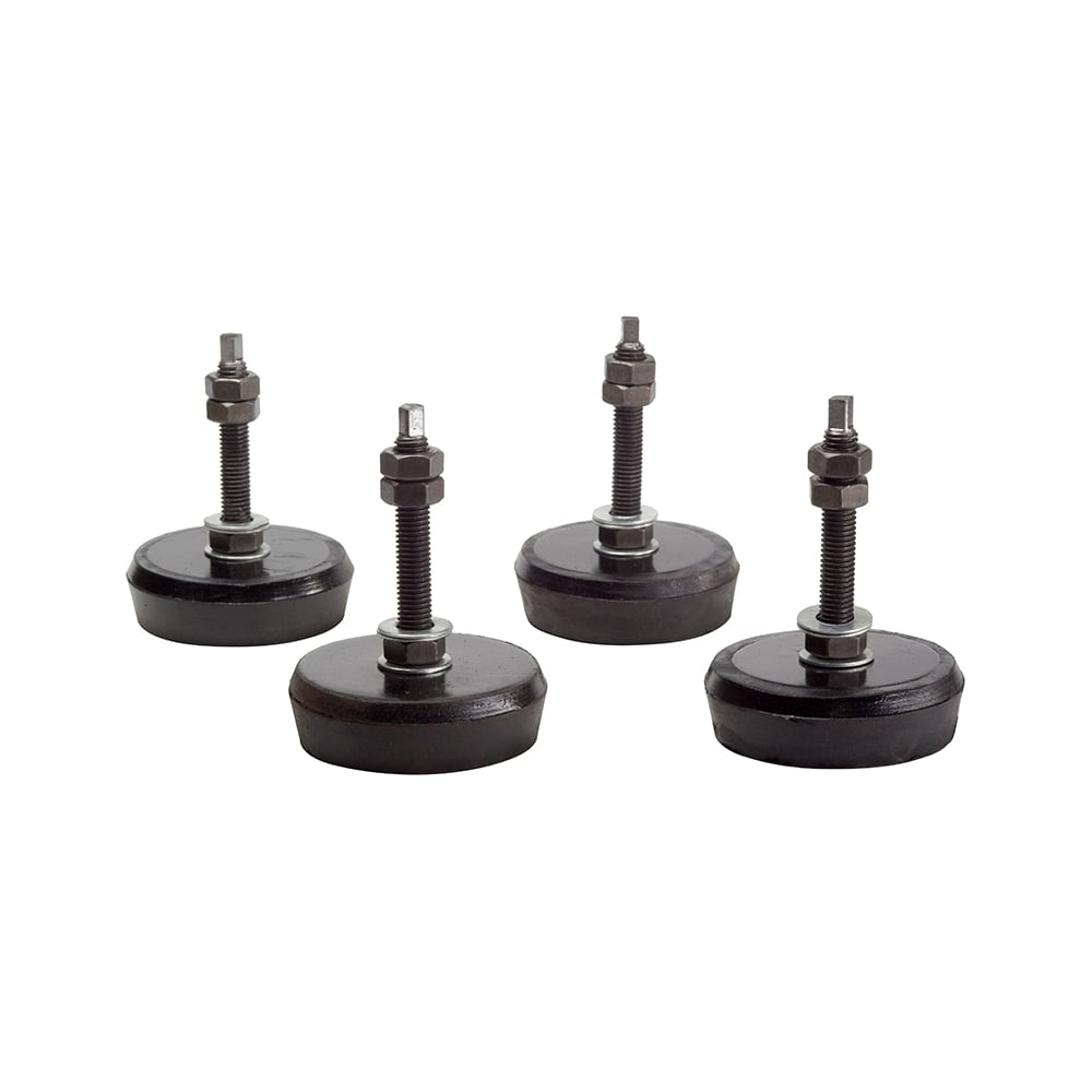 Опора регулируемая 4 шт, 63 мм, М10, нагрузка 800 Н, с гайками и ...
