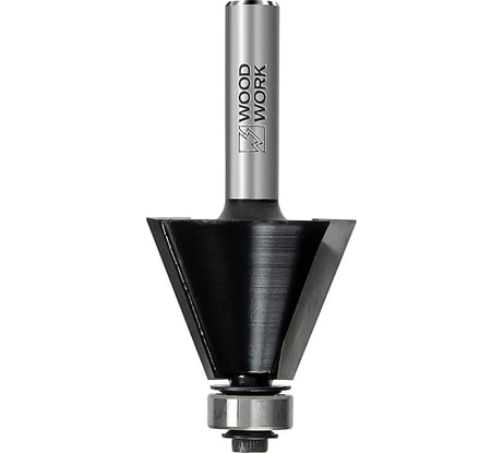 Фреза фасочная с подшипником угол=15°, 19х56 мм, S=8 мм WOODWORK 936.1915.08