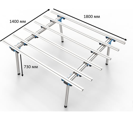 Стол ALU для широкоформатной плитки 1800x1400 мм Wandeli ALU-1800