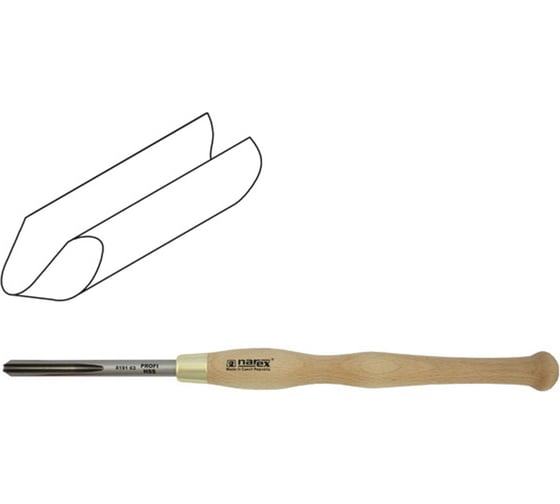 Резец токарный HSS Line Profi (13х150х465 мм; полукруглый чаша) NAREX 819103