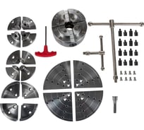 Патрон 4-х кулачковый токарный по дереву в наборе CK-4.5Z-S1 114 мм JET 59500109