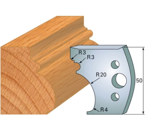 Комплект из 2-х ножей 50x4 SP CMT 690.501 1