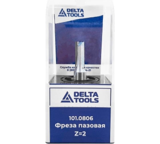 Фреза пазовая D=6x16x53.7 мм, S=8 мм 101.0806 Deltatools 06-4372