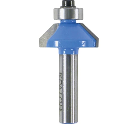 Фреза конусная кромочная с подшипником (45 градусов; 35.5х60х16 мм; хвоствоик 8 мм) Кратон 1 09 03 032