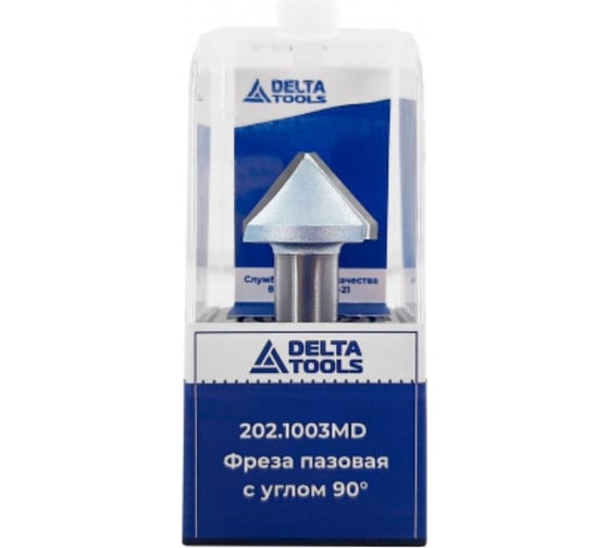 Фреза пазовая c углом 90° D=28x16x61 мм, S=12 мм 202.1003md Deltatools 06-5107