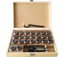 Патрон цанговый NT40ER40 хвостовик конус 7:24 DIN2080 с набором цанг 23 шт., 4-26 мм GRIFF b221424