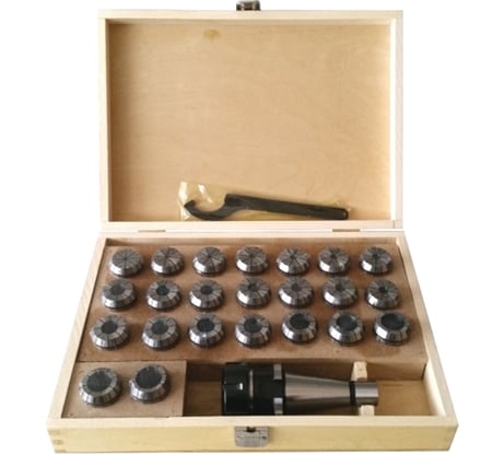 Патрон цанговый NT50ER40 хвостовик конус 7:24 DIN2080 с набором цанг 23 шт., 4-26 мм GRIFF b221442