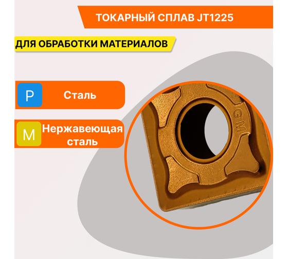 Пластина SNMG190616-GM JT1225 СпецТехИнструмент SNMG190616GMJT1225STI