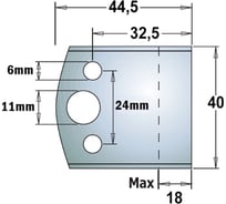 Комплект из 2-х ножей HSS (40x4 мм) CMT 690.193H