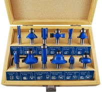 Набор фрез по дереву 12 предметов, деревянная коробка (S) TORGWIN T376734