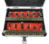 Набор фрез по дереву 12 предметов, металлическая коробка (S) TORGWIN T187509