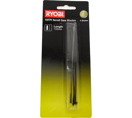 Набор полотен по дереву SSB18TPI (5 шт; 18TPI) для лобзикового станка Ryobi 5132002898