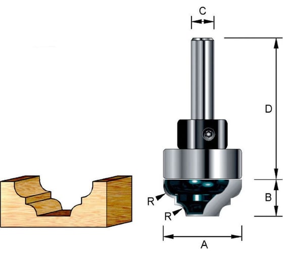 Фреза пазовая 35х14.28х12х50 мм, 2Т Makita D-11162