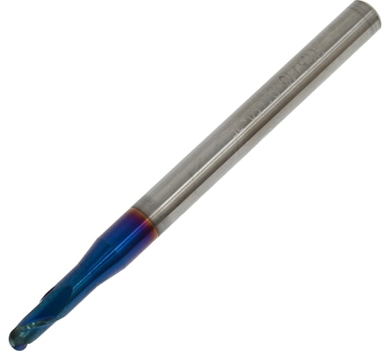 Фреза концевая сферическая 3x10x50x4 мм, VHM NaCo Biue 60 (HRC), Z=2 GEEFUN 11 567 210