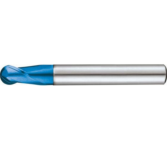 Фреза концевая сферическая 4x8х75x4 мм, VHM NaCo Biue 60 (HRC), Z=2 GEEFUN 11 567 370 1