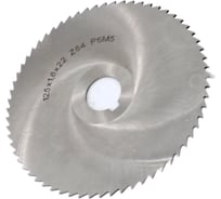 Фреза дисковая отрезная 125x1.6x22 мм, Р6М5, z=64, прорезной зуб, со ступицей, с ш/п TORNERI 044215