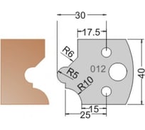 Нож мультисистема HSS галтель R5 и фаска барокко 40x20x4 мм Dimar 3301240