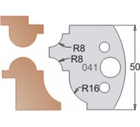 Нож мультисистема HSS мультипрофиль плинтус R8 50x20x4 мм Dimar 3304150