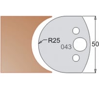 Нож мультисистема HSS галтель R25 50x20x4 мм Dimar 3304350