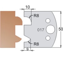 Нож мультисистема HSS фристайл R8;8 50x20x4 мм Dimar 3301750