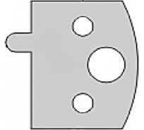 Нож мультисистема HSS галтель R3 и прямой 40x20x4 Dimar 3301040
