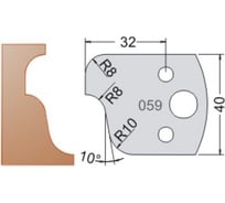Нож мультисистема HSS галтель и волна R8 40x20x4 мм Dimar 3305940