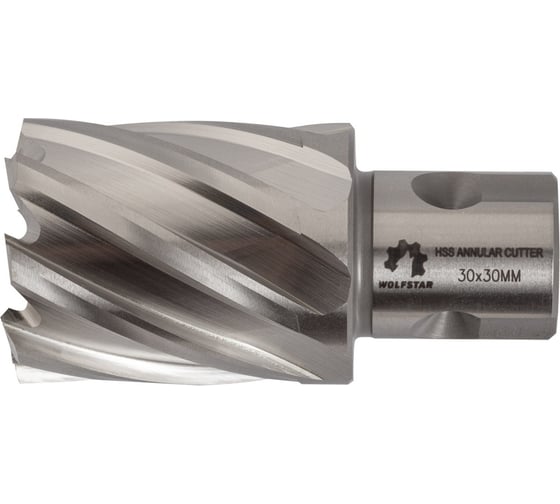 Сверло корончатое по металлу Р6М5/М2 30x30 мм WOLFSTAR cw00072 1