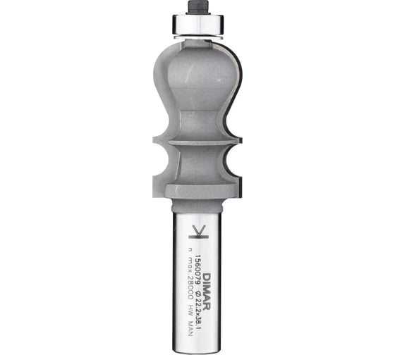 Фреза карниз рим 22x38 мм, L87, нижний подшипник, хвостовик 12 мм Dimar 1560079
