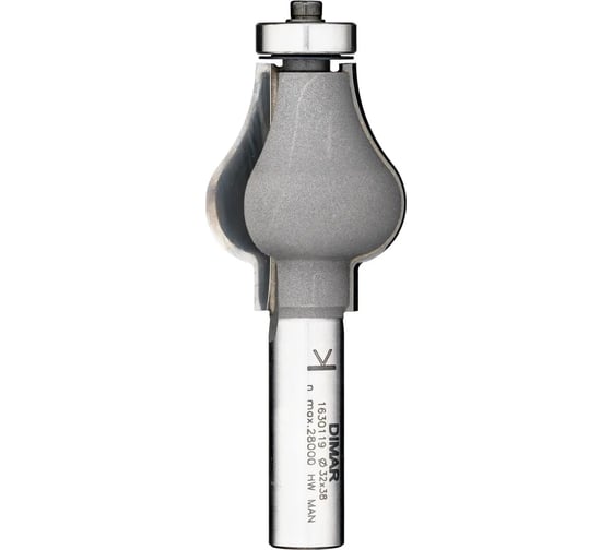 Фреза боковина поручня барокко 32x38 мм, L87, подшипник, хвостовик 12 мм Dimar 1630119 1