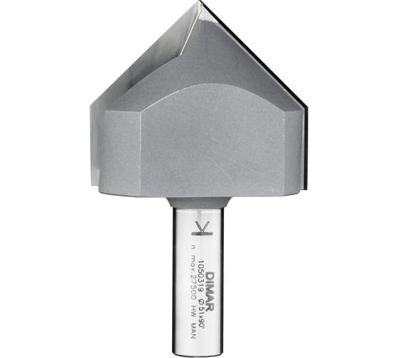 Фреза V паз 90 гр. 51x44.5 мм, L83, хвостовик 12 мм Dimar 1050319 1