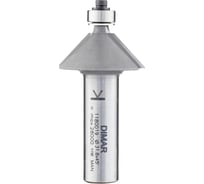 Фреза фаска угловая 45 31.8x12.7х60 мм, подшипник, хвостовик 12 мм Dimar 1180019