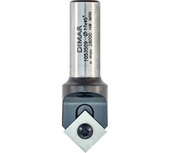 Фреза V паз 90 гр. сменные ножи, 17x8.4 мм, L59, Z2, хвостовик 12 мм Dimar 1053509 1