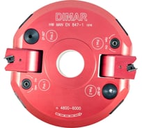 Фреза насадная фаска угловая с плавной регулировкой 160x50 мм, Z2, диапазон -90° +90° сменные ножи, Dimar 7340301