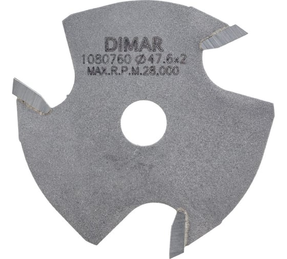 Фреза дисковая Z3 торцевой паз 2x12.8 мм, D47.6 посадка 7.94 для оправки Dimar 1080760