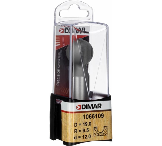 Фреза шар. сфера R9.5 19x64 Z2. хвостовик 12 мм Dimar 1066109
