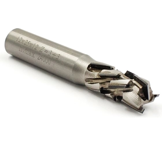 Фреза алмазная нестинг Z3+3+1 12x25 мм, L75, хвостовик 12 мм Dimar 6842.012.25