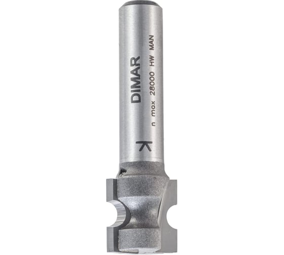 Фреза катушка R7.9 28x25.4 мм, L63.5, хвостовик 12 мм Dimar 1240159 1