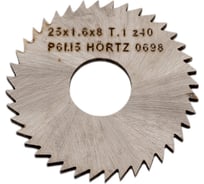 Фреза отрезная (25x1.6x8 мм; тип 1; z=40; Р6М5) HORTZ 204198