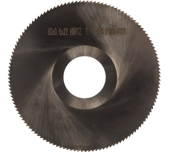 Фреза отрезная (80x0.6x22 мм; тип 1; z=128; Р6М5) HORTZ 205260