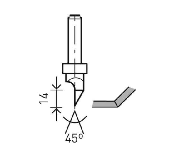 Фреза для обработки ГКЛ FESTOOL HW S8 D12,5/45 491000