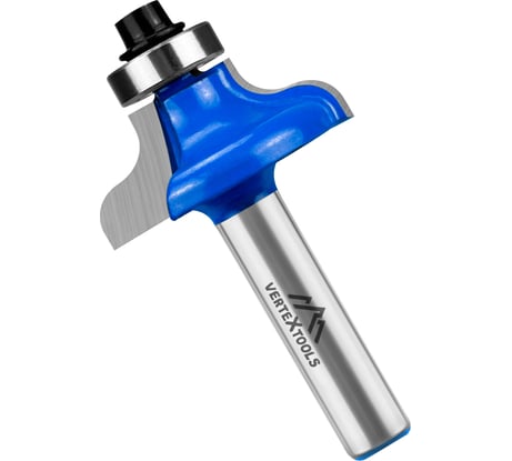 Фреза кромочная калевочная с подшипником 12.7 мм, хв-к 8 мм, d-30 мм, h-12 мм, b-8.5 мм, r-4 мм, l-56.3 мм vertextools 3516-081230