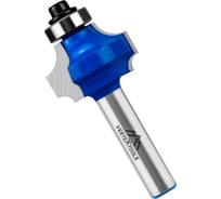 Фреза кромочная калевочная с подшипником 12.7 мм, хв-к 8 мм, d-25 мм, h-16 мм, b-6 мм, r1-6 мм, r2-3мм, l-60.5 мм vertextools 3515-081625