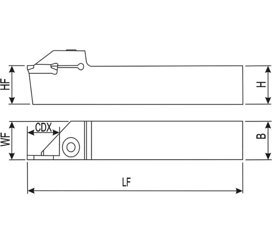Державка канавочная ADKT-K-L-3232-5-T25 левая Premium Debever Machining Solutions DB-P-ADKTKL32325T25
