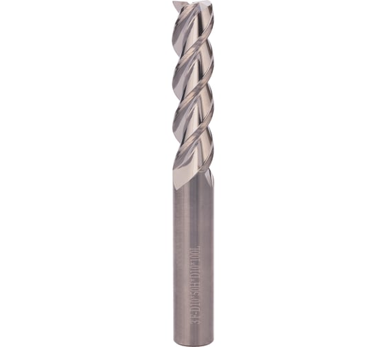 Фреза концевая твердосплавная по алюминию 10x50x100 мм, 3z, S10 мм H-Tools 6733-100