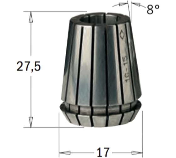 Цанга высокоточная ER16 D 10 мм CMT 184.100.16 1